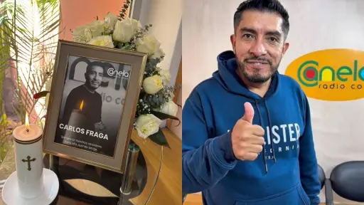 Altar para Carlos Fraga en las instalaciones de Radio Canela ,Foto (Archivo)
